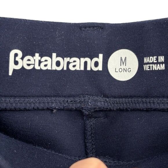 Betabrand Classic Bootcut Dress Yoga Pants Navy Blue Size Medium Long - Picture 2 of 7